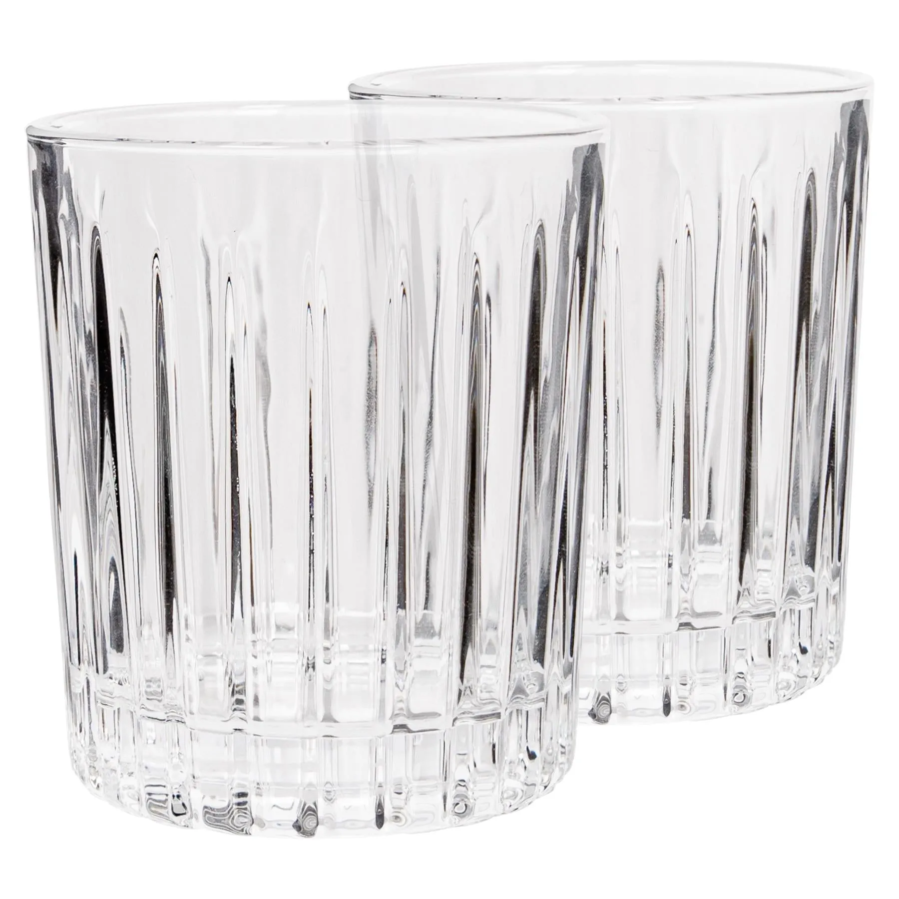 310ml Fluted Whisky Glasses - Pack of Two - By Rink Drink