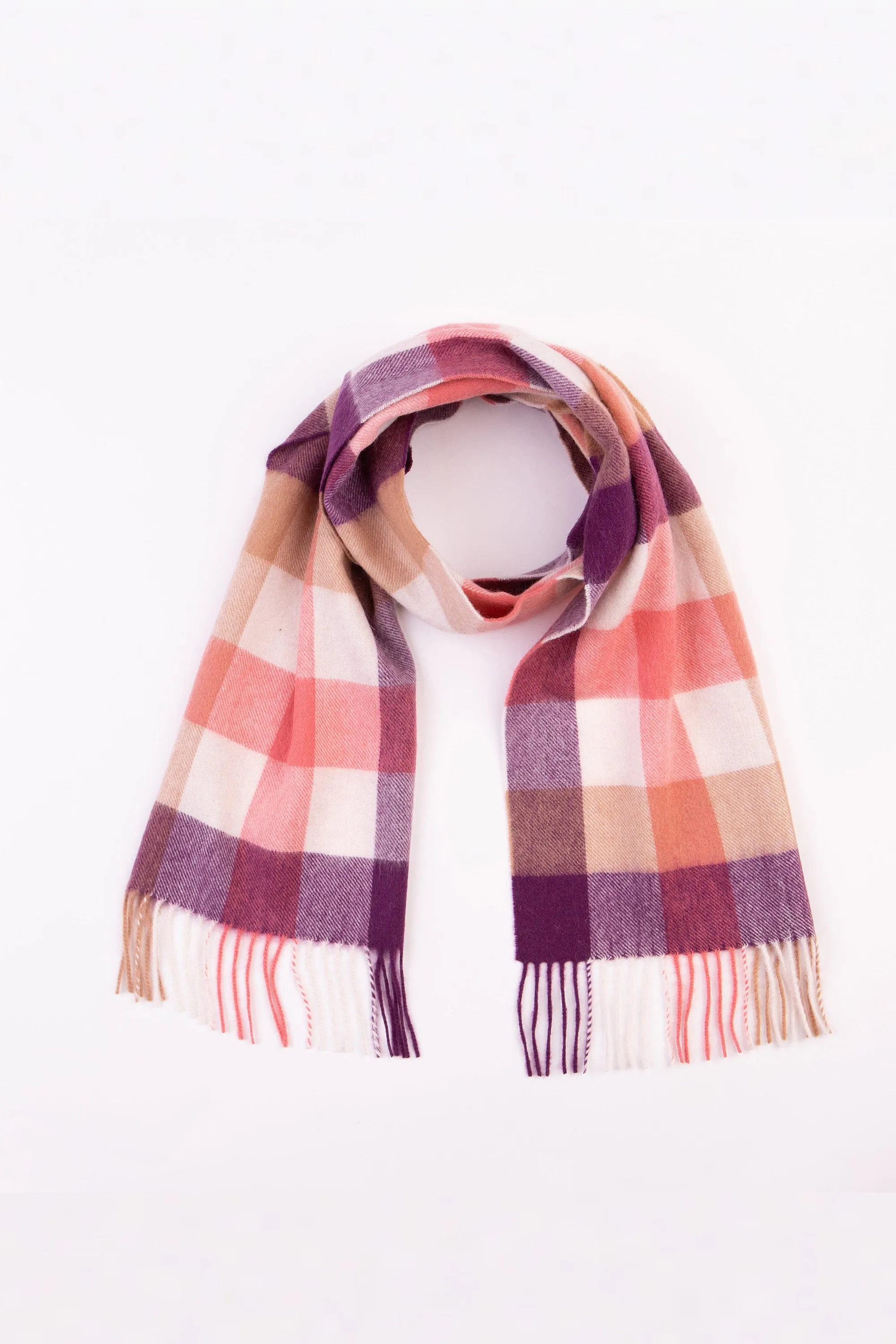 5 Square Check Lambswool Scarf - Eminence