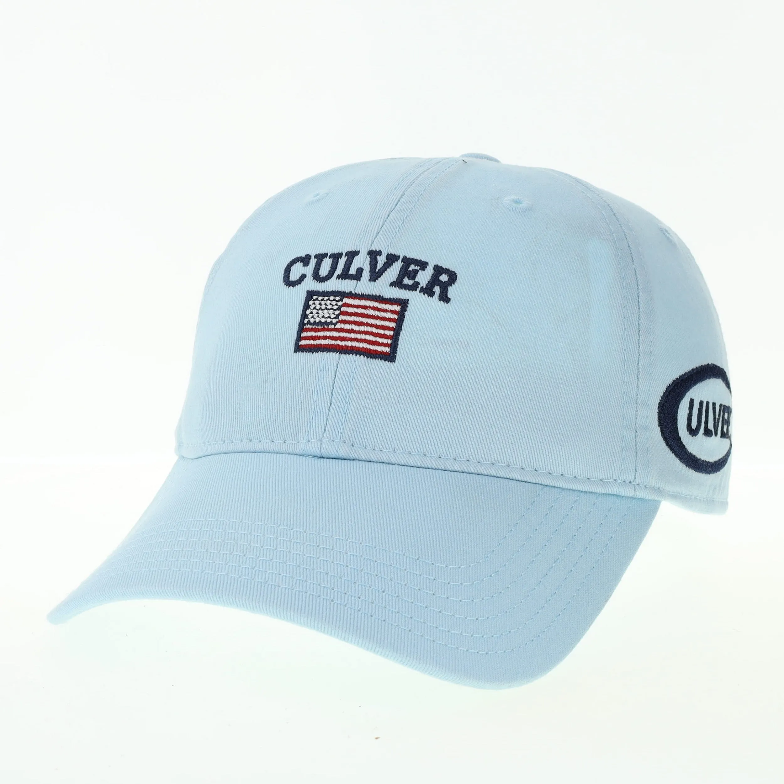 American Flag Relaxed Twill Adjustable Hat - Power Blue