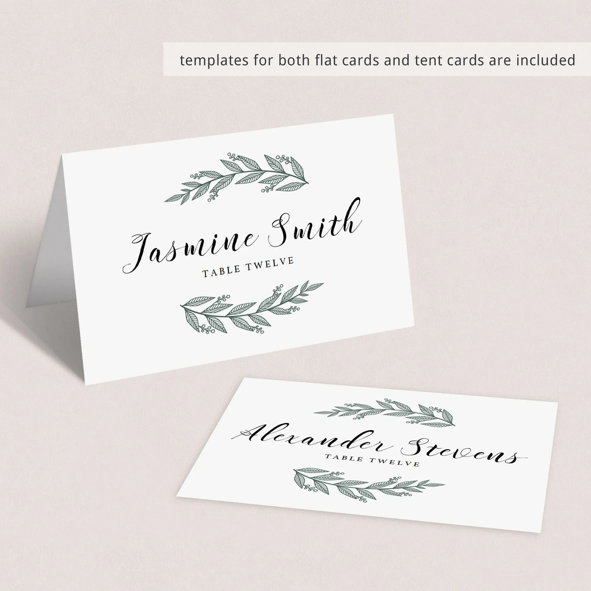 Botanical Name Cards Template