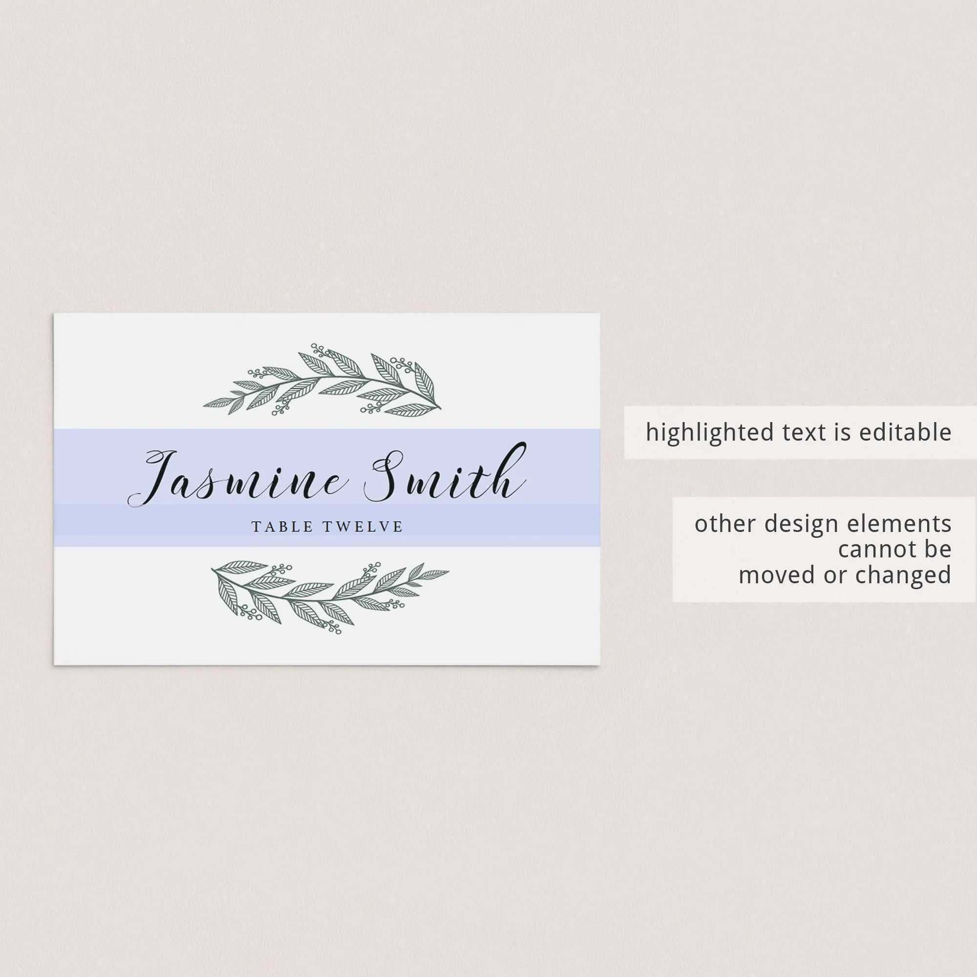 Botanical Name Cards Template