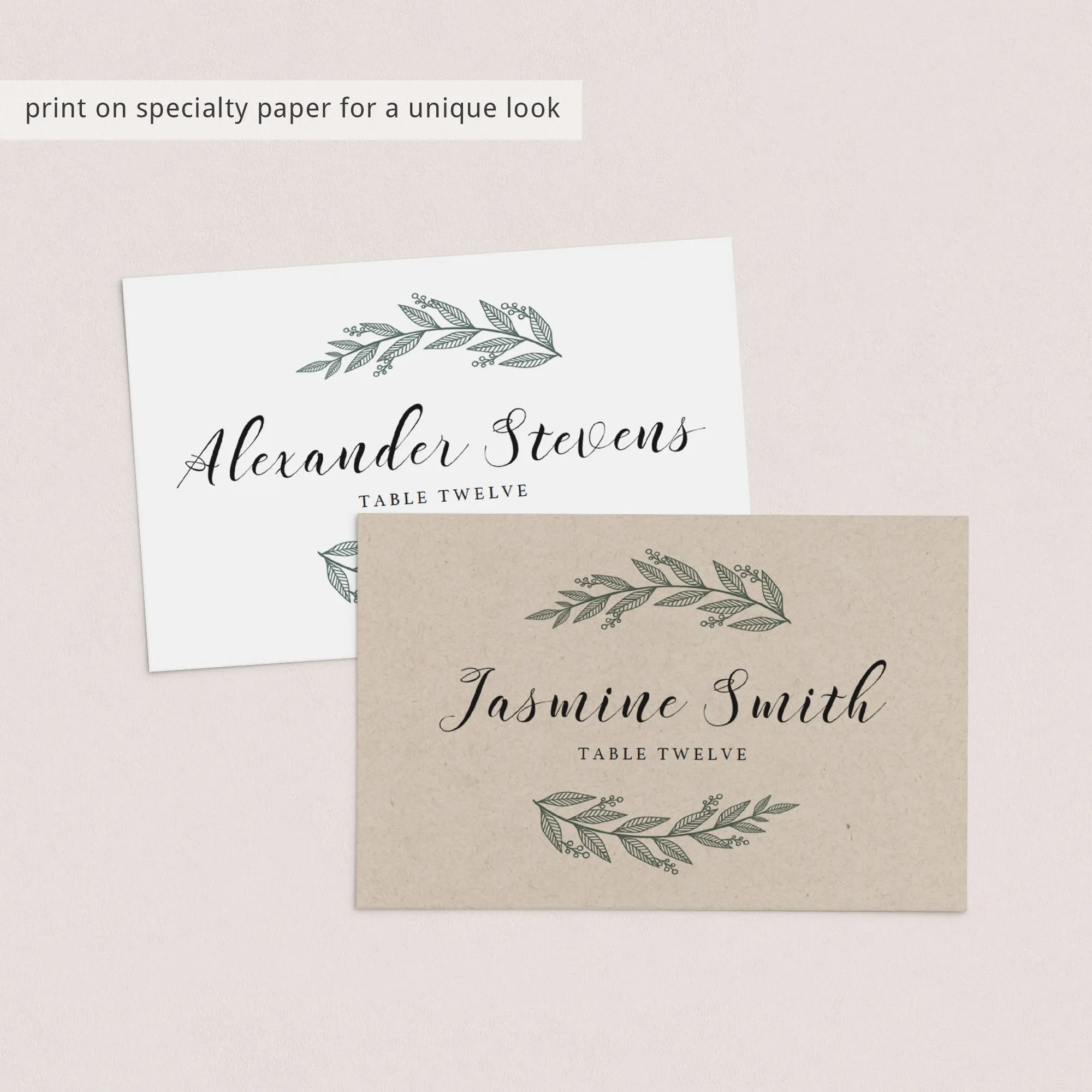 Botanical Name Cards Template