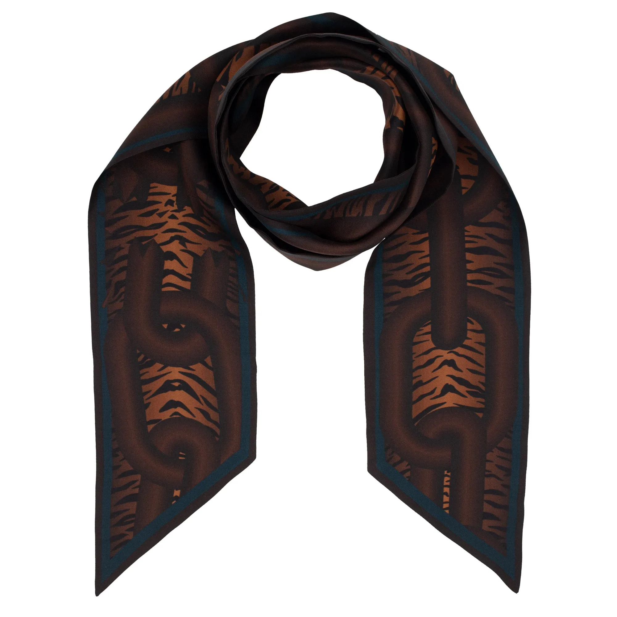 Break the Chains – Chocolate, Silk Ribbon Scarf