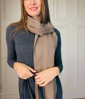 Brown Cashmere Blend Classic Scarf