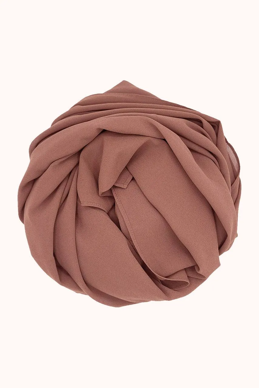 Classic Chiffon Hijab - Hazelnut