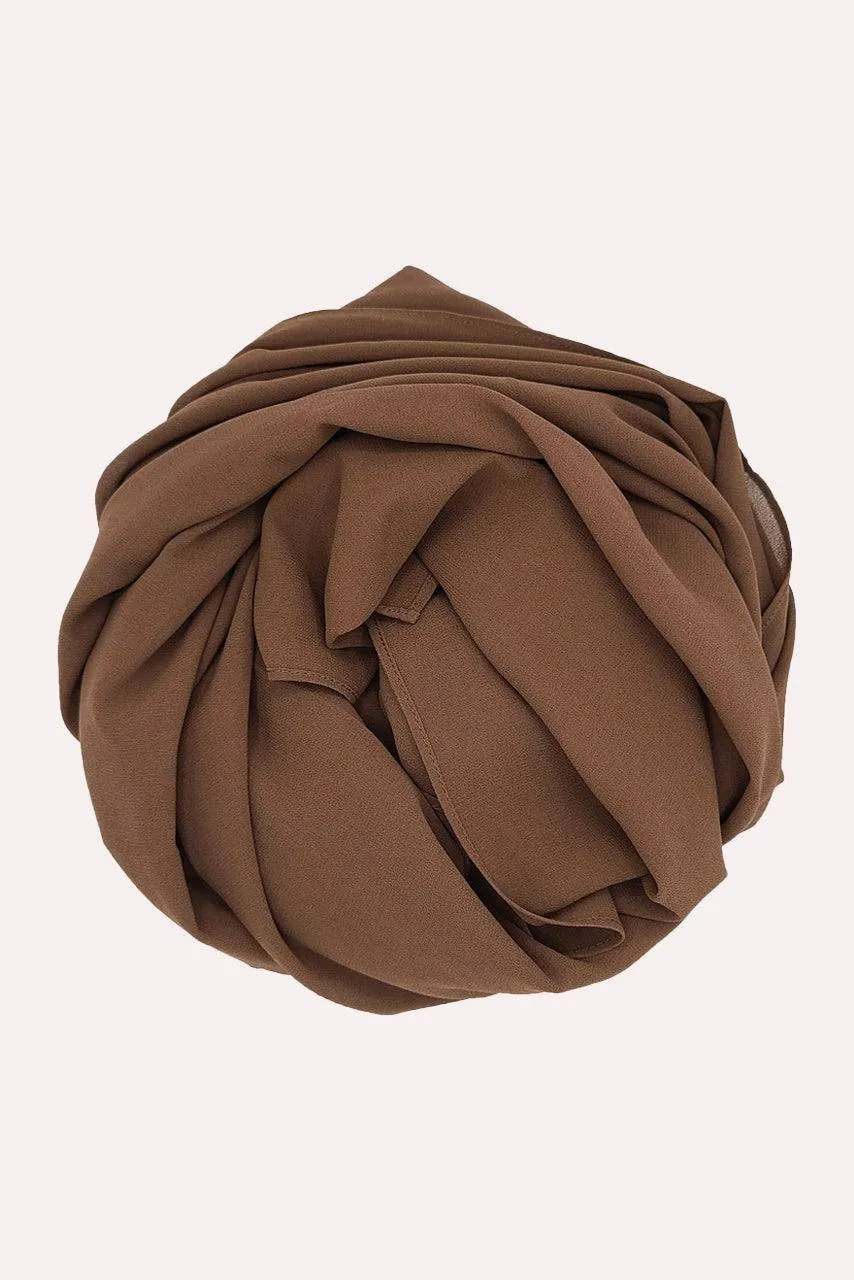 Classic Chiffon Hijab - Umber