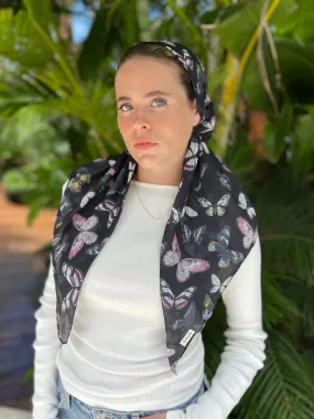 CLASSIC PRETIED Utopia Butterfly Head Scarf (WITH VELVET GRIP)