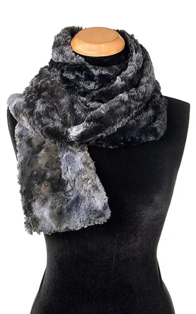 Classic Scarf - Two-Tone, Luxury Faux Fur in Highland Skye