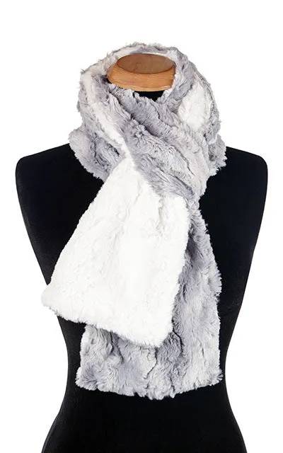 Classic Scarf - Two-Tone, Luxury Faux Fur in Winter River