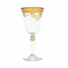 Classic Touch Gold Stem Glasses 8" 6pc