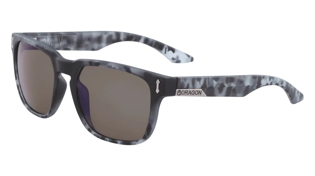 Dragon Alliance Monarch Ion LL Sunglasses, Matte Midnight Tortoise Frame LL Blue Ion Lens