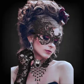 Elegant Black Lace Masquerade Face Masks