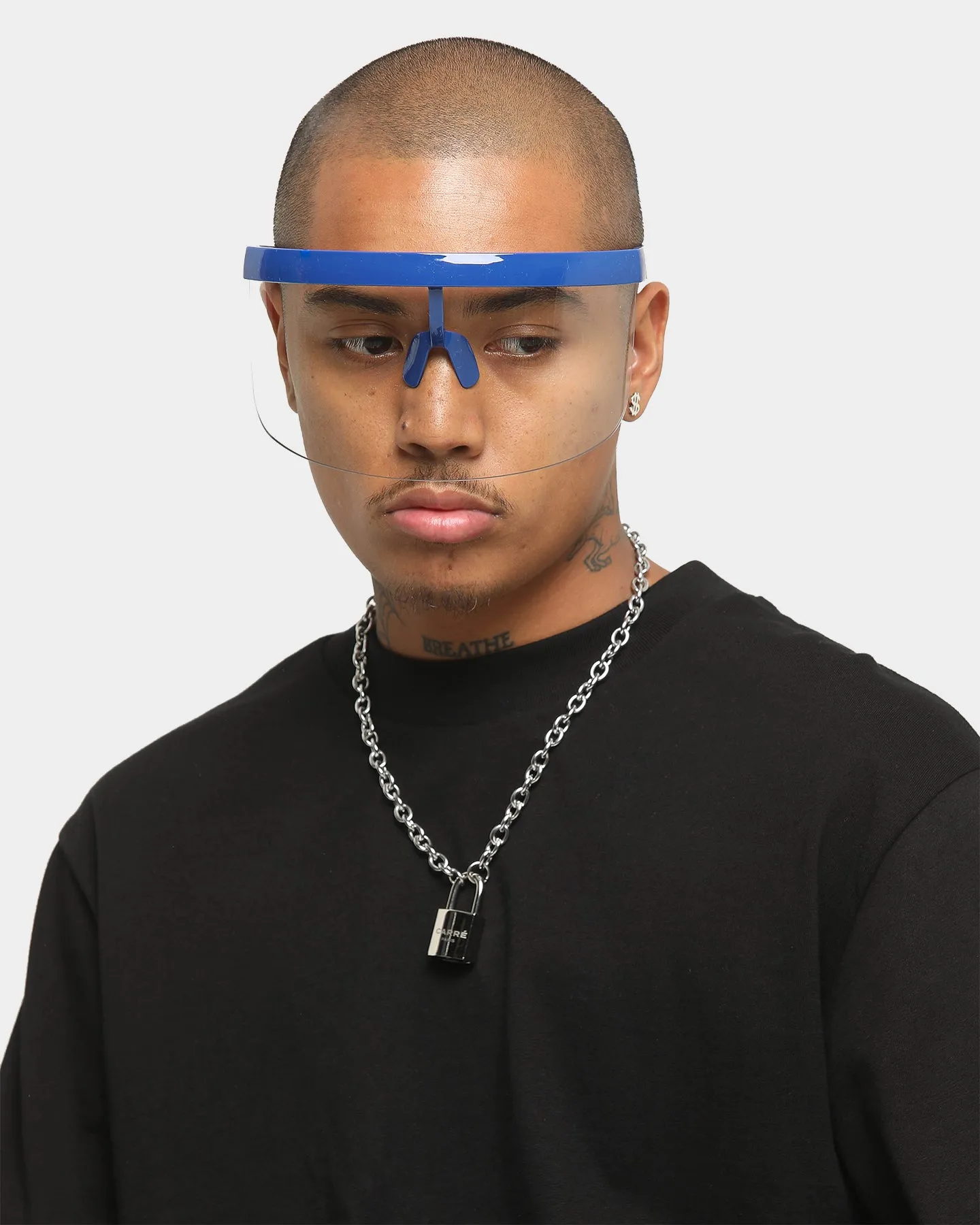 EN ES Face Visor Glasses Blue/Clear