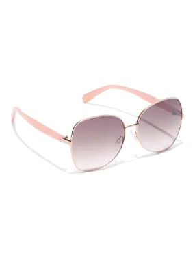 Faux-Tortoise Accent Goldtone Sunglasses