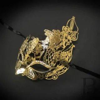 Gold & Black elegant mask