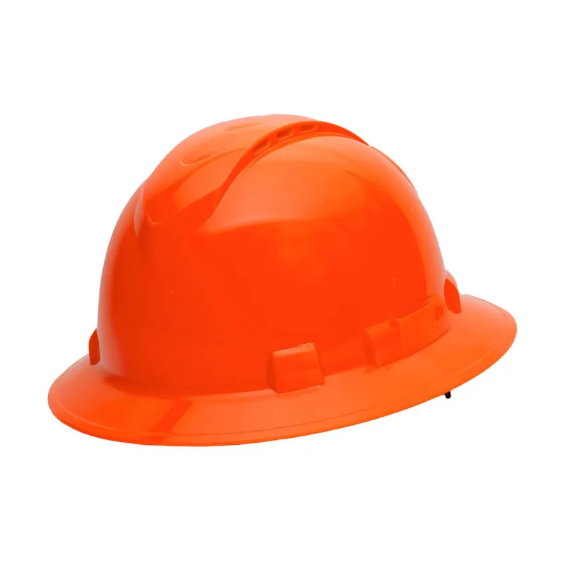 Hi Vis Pyramex Ridgeline Full Brim 4 Pt Hard Hats - Vented