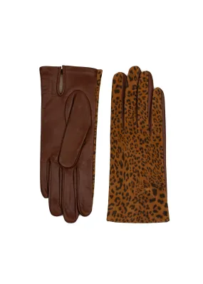 Leopardo with brown nappa palm