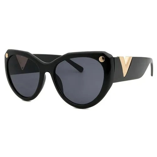 Luxury Brand Black Oversized Shades Lady Refined Design Large