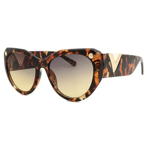 Luxury Brand Black Oversized Shades Lady Refined Design Large