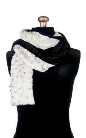 Men's Classic Scarf - Two-Tone, Luxury Faux Fur in Winters Frost