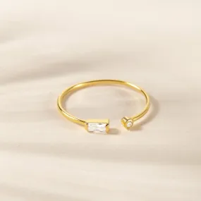 Open Ring Stackable Ring Minimal CZ Ring