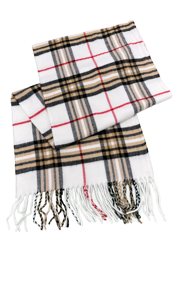 Plaid Off White Men's plaid New Style Wool Cashmere Scarf