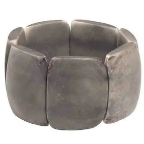 Polished Tagua Nut Bracelet in Soft Gray Faire Collection