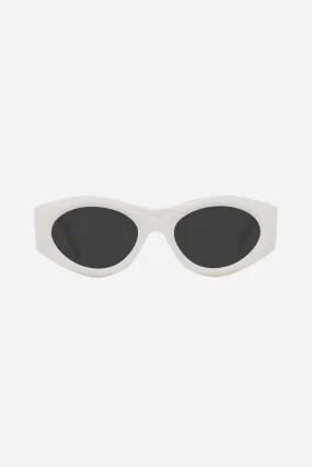 Prada PR20ZS white bold oval sunglasses