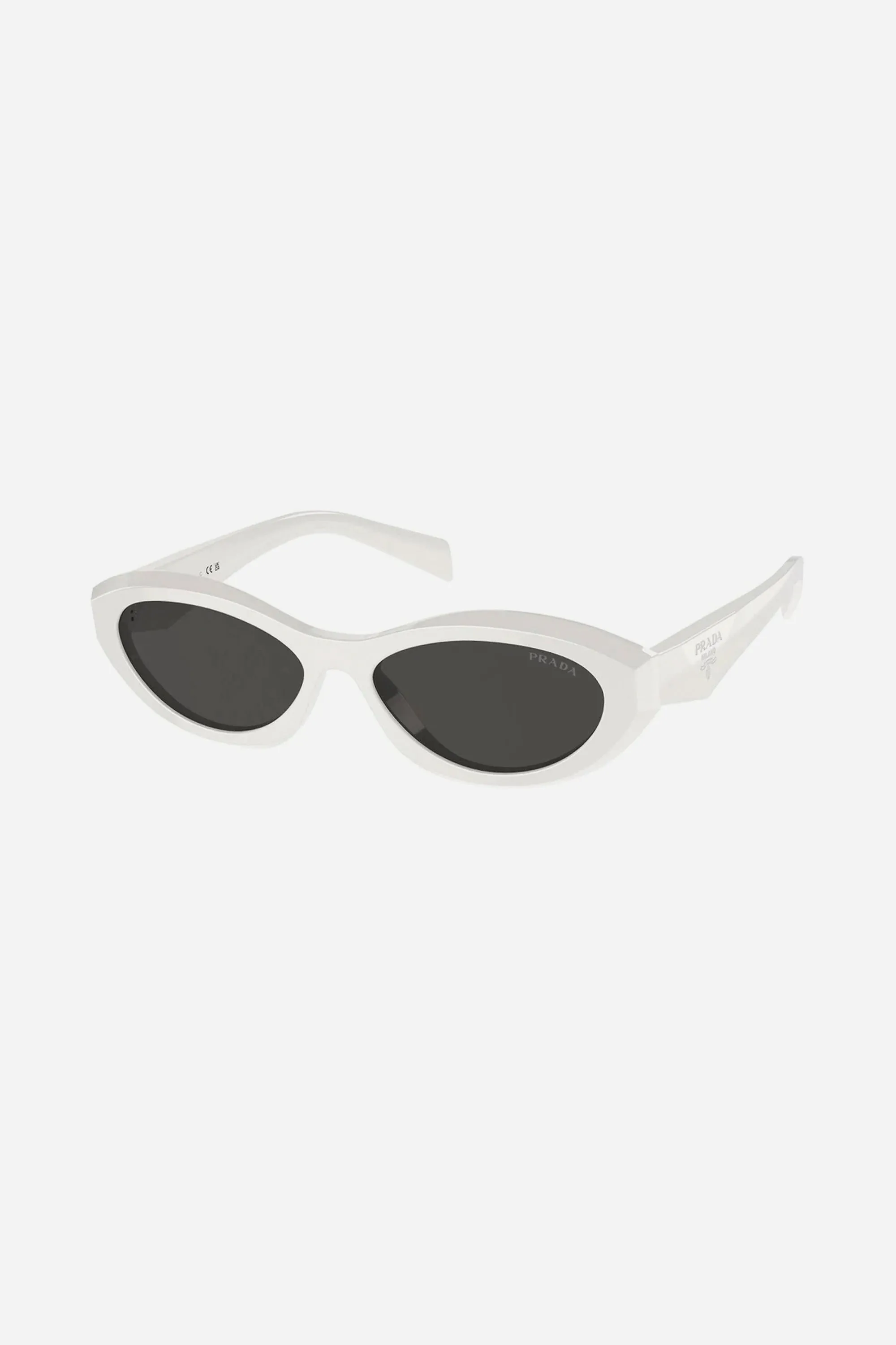 Prada PR26ZS white oval sunglasses