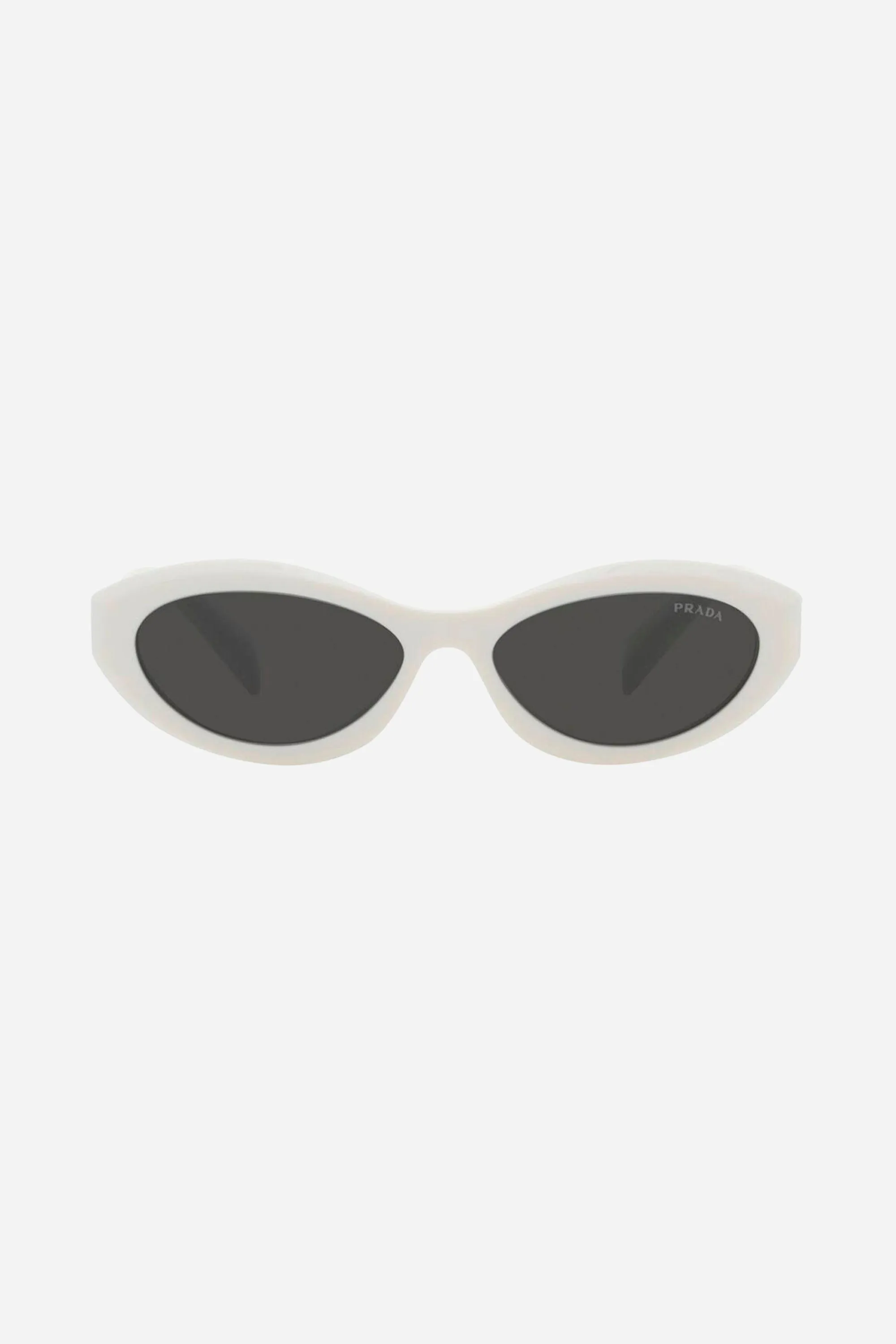 Prada PR26ZS white oval sunglasses