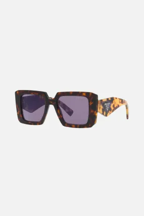 Prada squared colored havana sunglasses