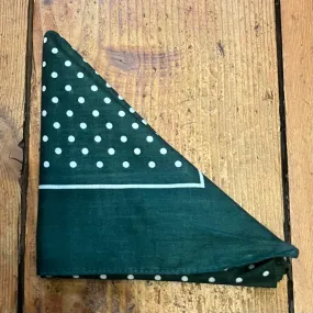 Regent - Cotton Hanky - Bandana - Green with White Spot