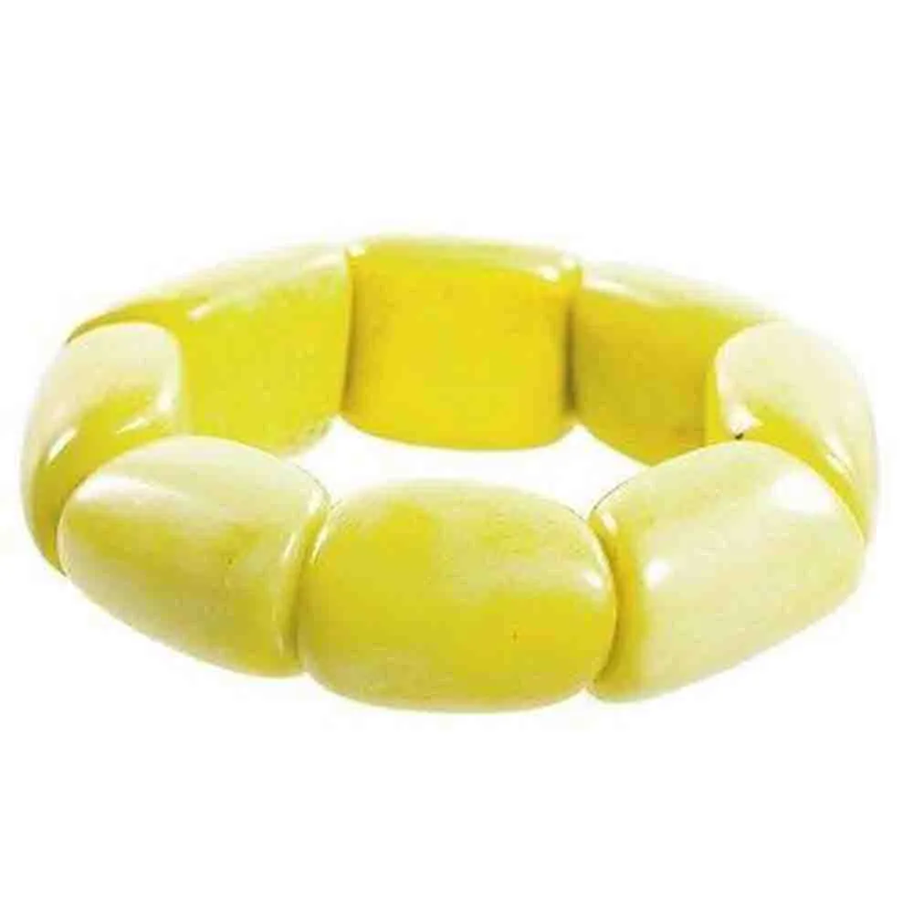 Riverbed Tagua Nut Bracelet in Lemon Faire Collection