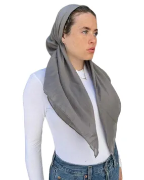 Scarf Bar Classic Grey Pre-Tied Bandanna with Full Grip