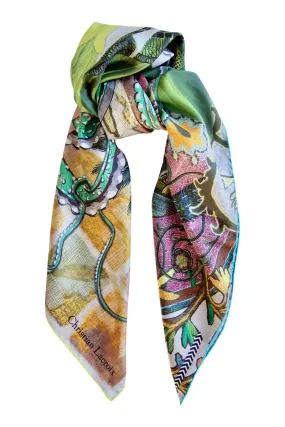 Silk scarf "Retour en Phenicie" Lacroix rose