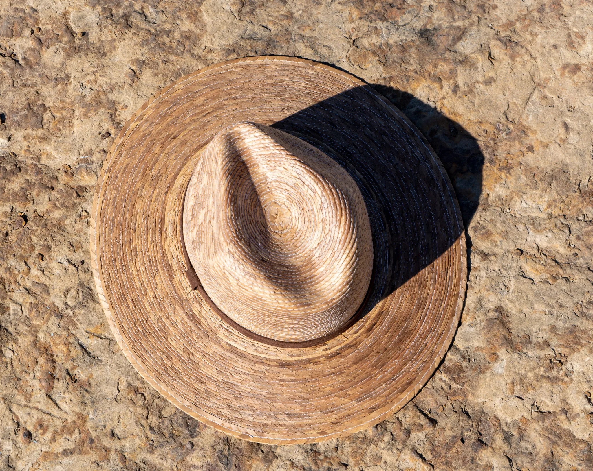 South Beach Palm Wide Brim Sun Hat - Dark