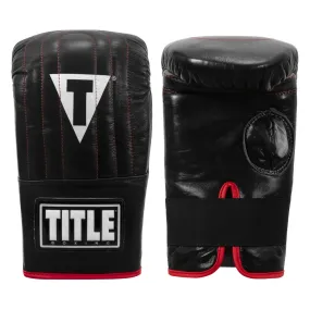 TITLE Boxing Professional Old School Leather Bag Gloves 3.0