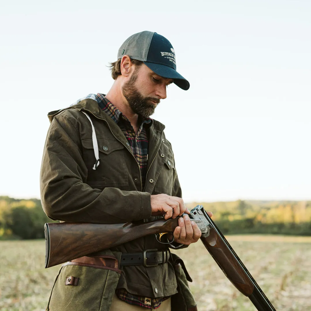 Trucker Patch Hat | Navy and Gray Mesh