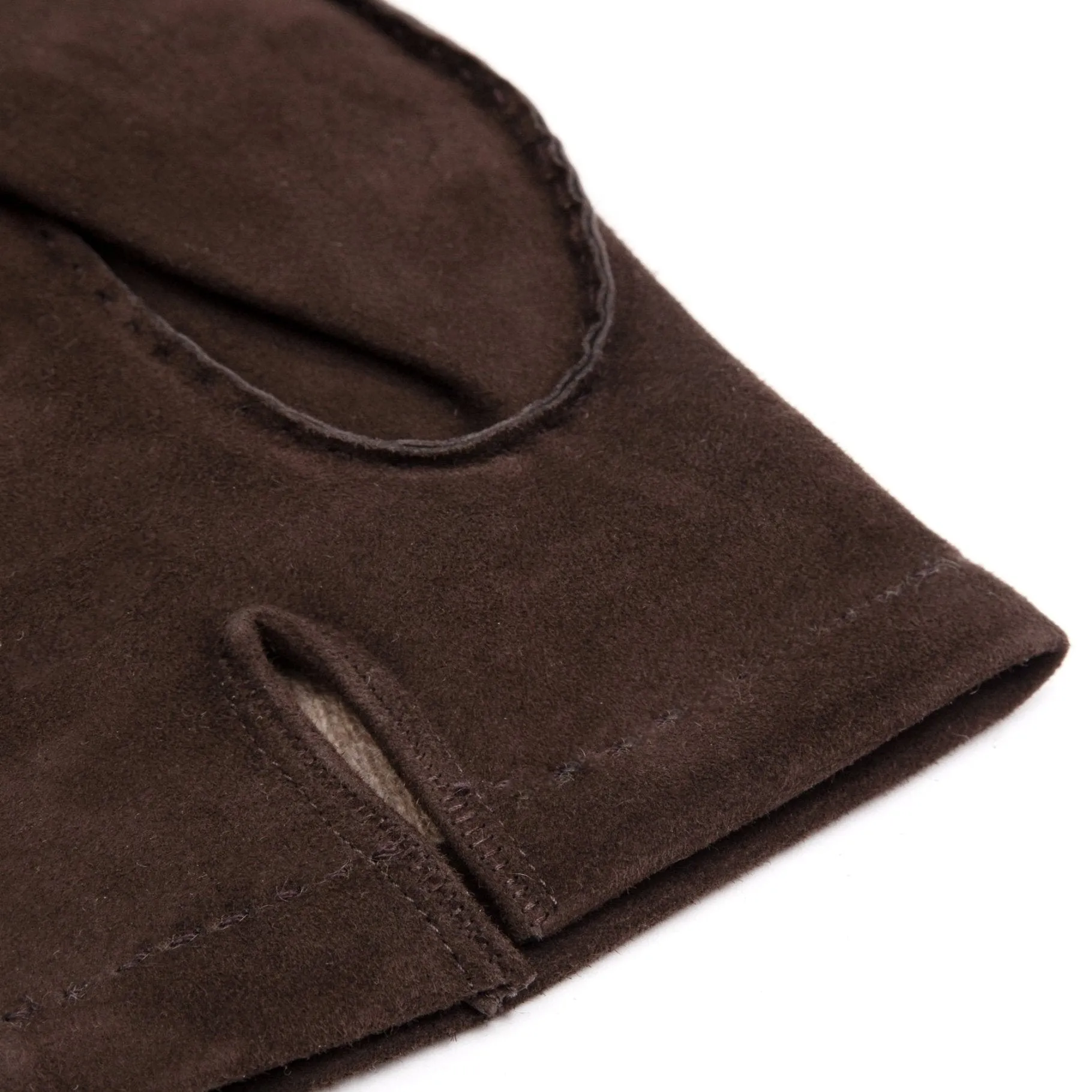 Trunk Cashmere Lined Suede Gloves: Brown