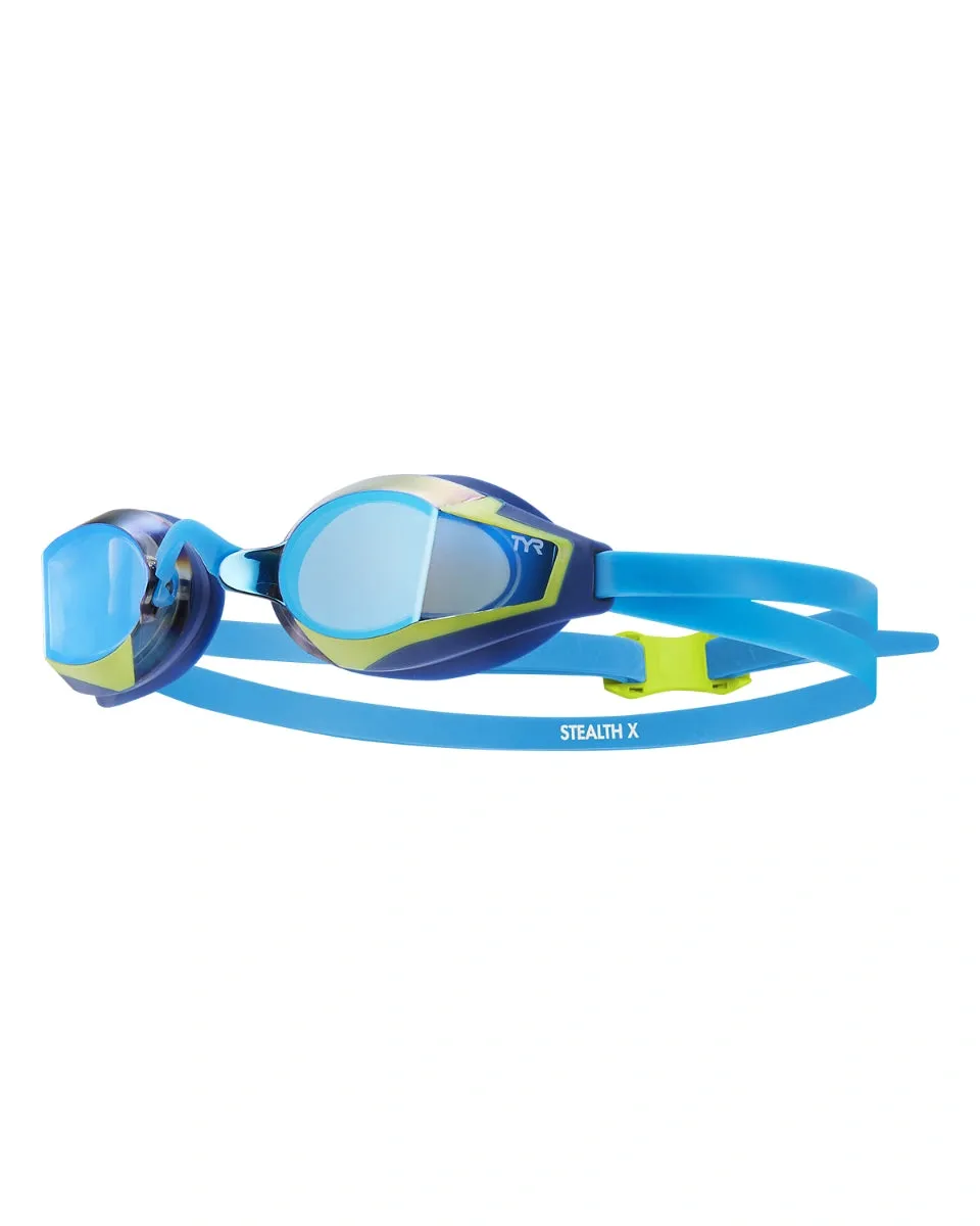 TYR  Blue Stealth-X Mirrored Performance Goggles