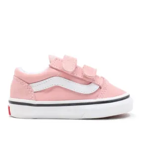 Vans Toddler Old Skool V Shoes - Powder Pink/True White