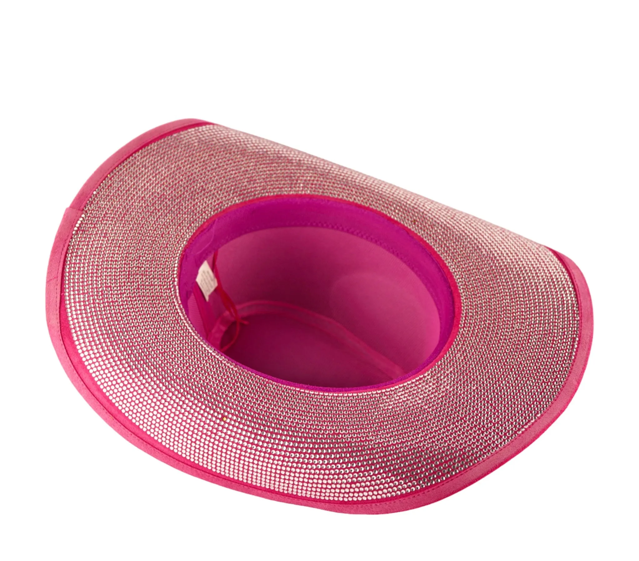 Vegas Rhinestone Cowgirl Hat - Fuchsia