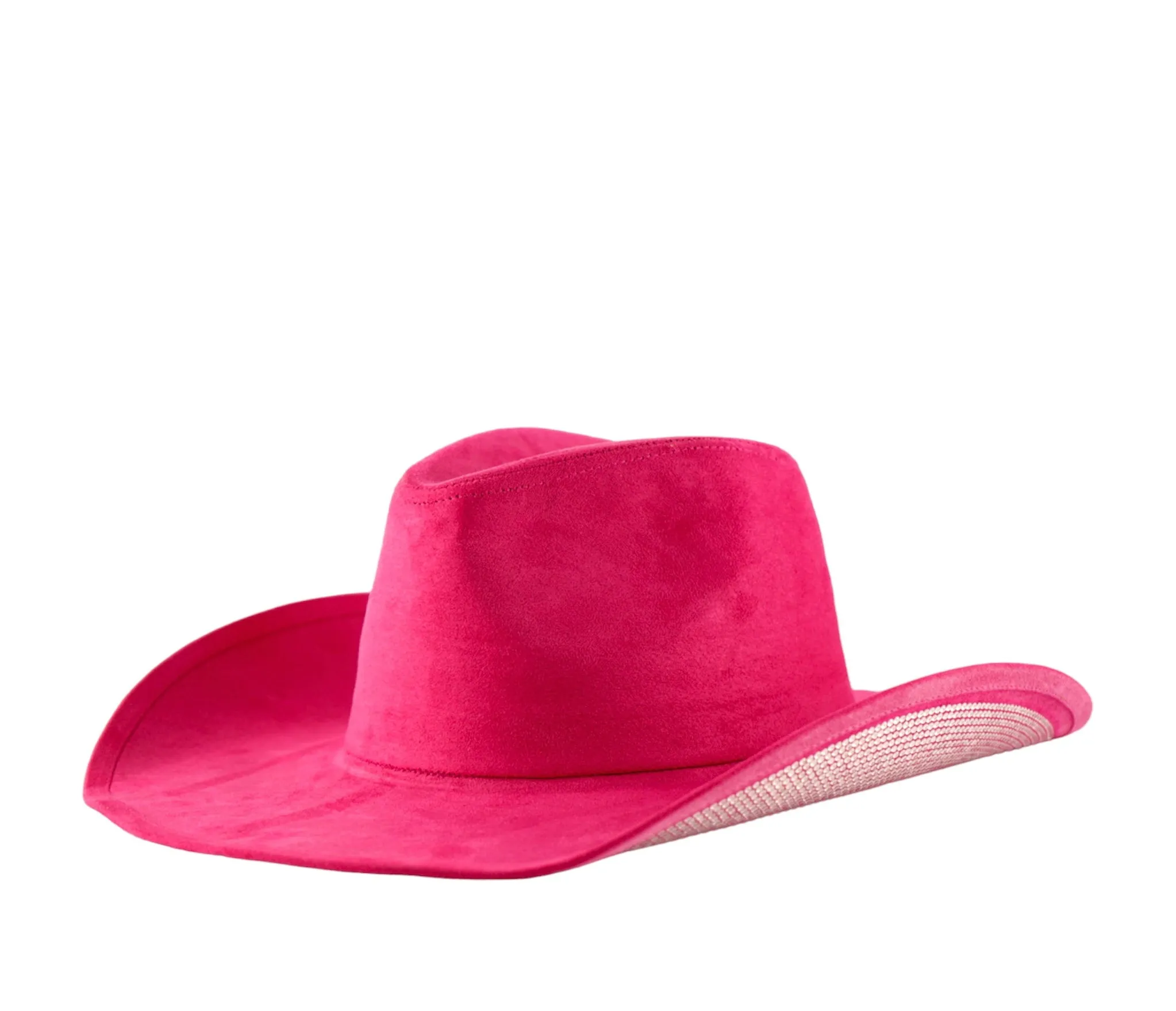 Vegas Rhinestone Cowgirl Hat - Fuchsia