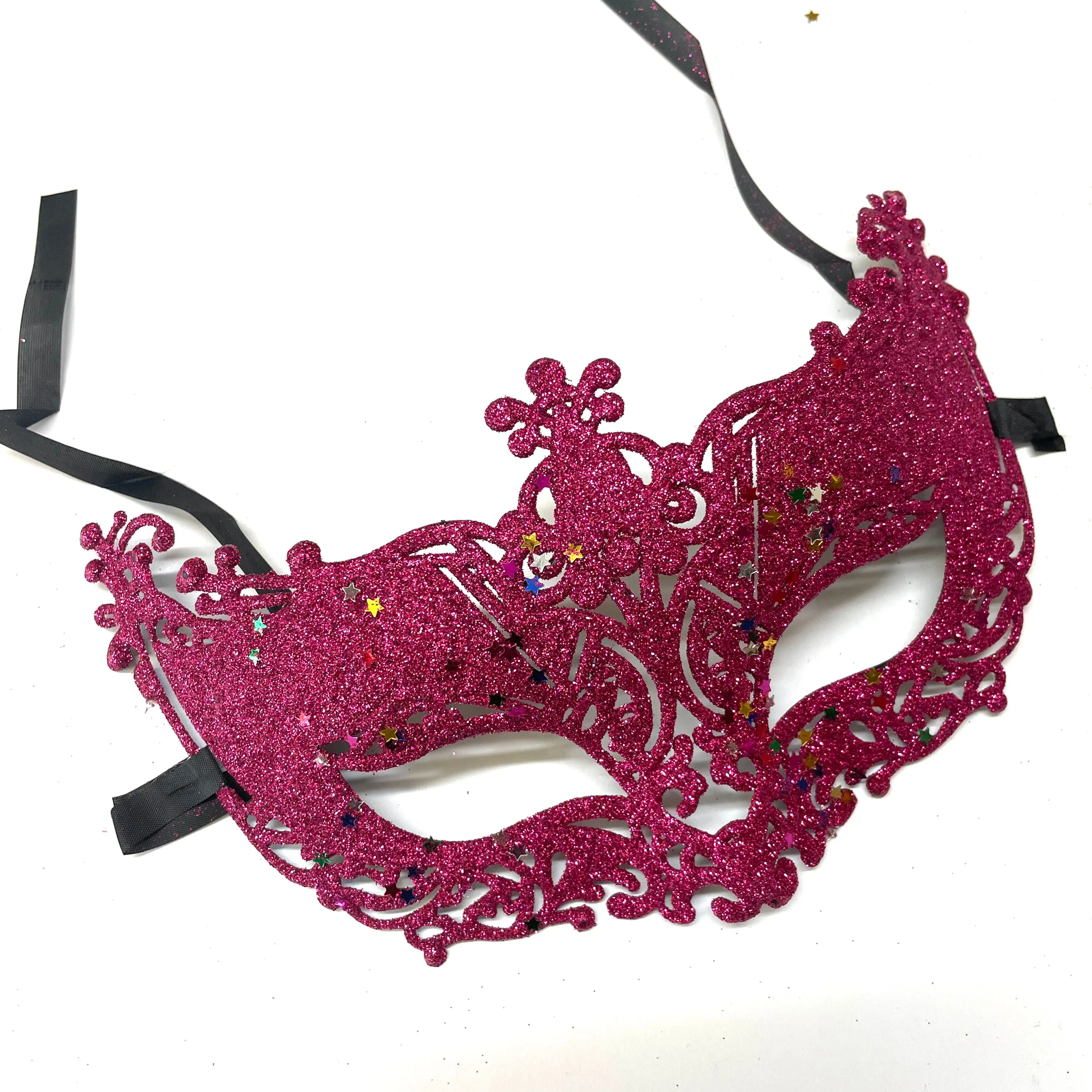 Women Lace Sexy Elegant Masquerade Ball Party Mask - Cerise ((Style 5))