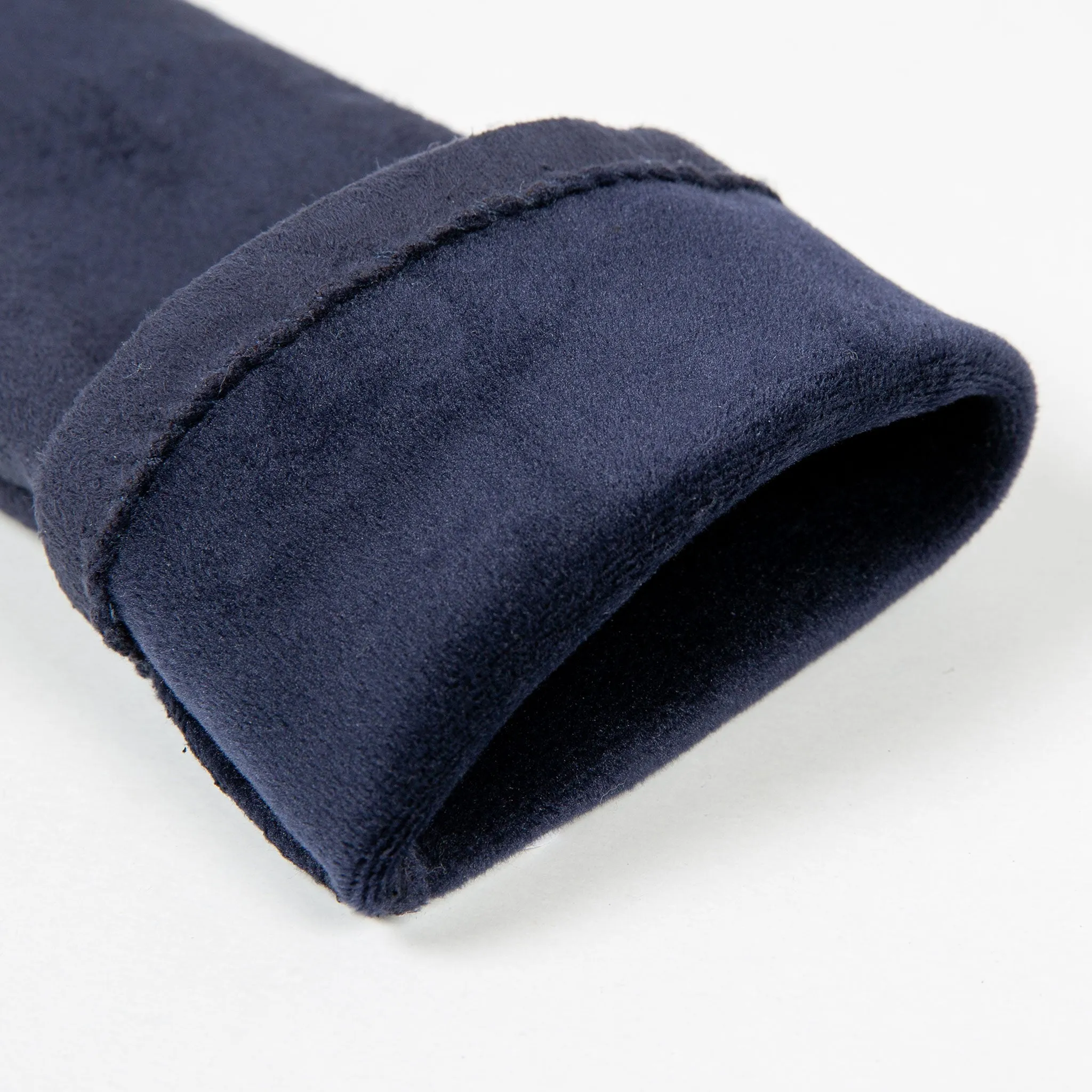 Women’s Touchscreen Long Below-Elbow Velour-Lined Faux Suede Gloves